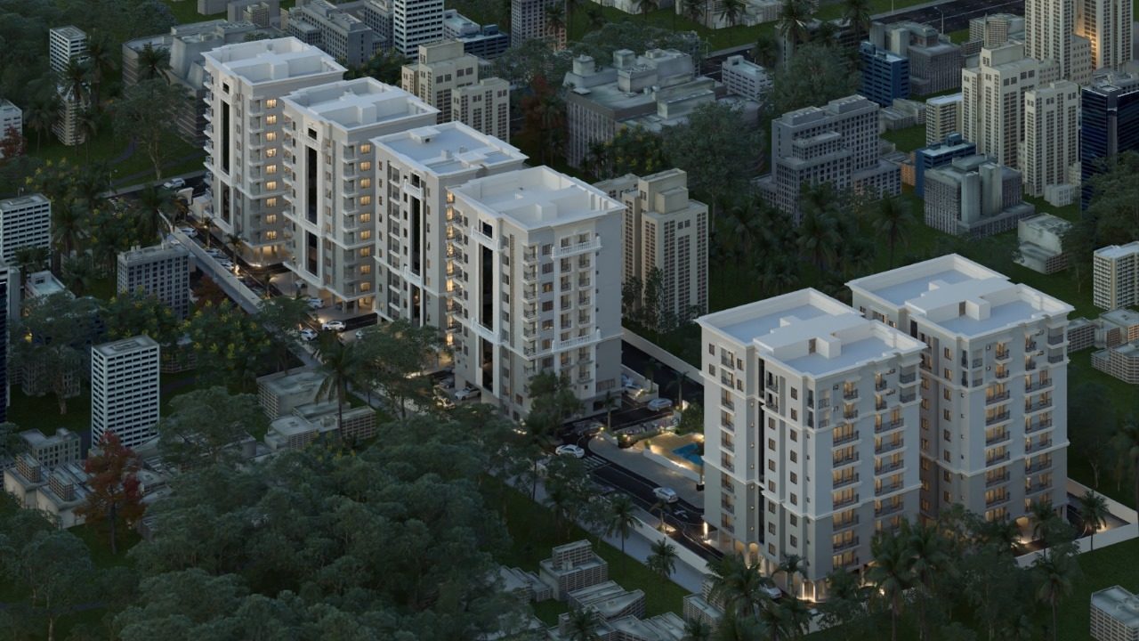 Aerial view of the PSR Onyx Park township within North Coimbatore